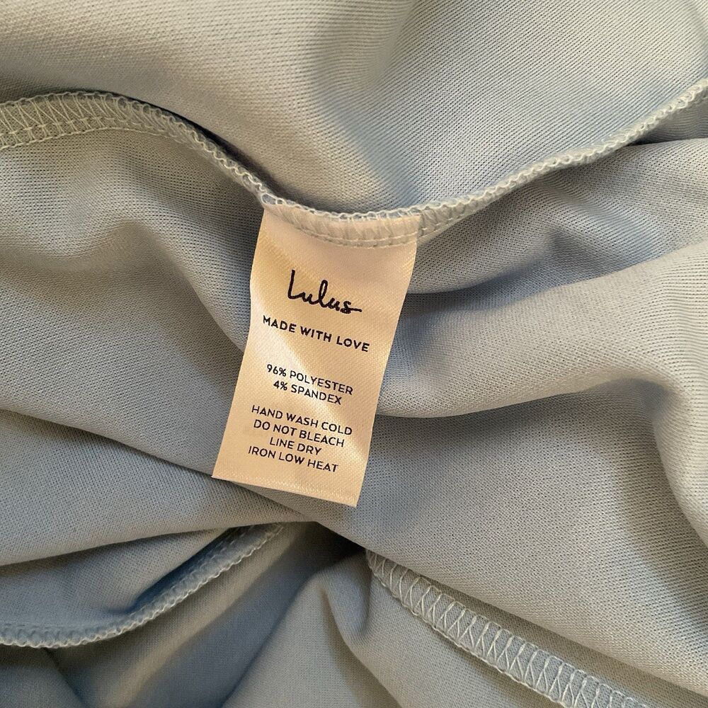 Lulu's Light Blue One-Shoulder Ruffle Maxi Dress - Picture 12 of 12